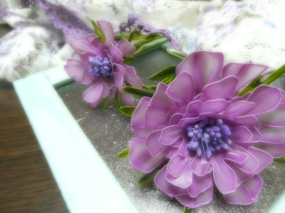 季節の花・紫のアネモネ・2本セット 1枚目の画像