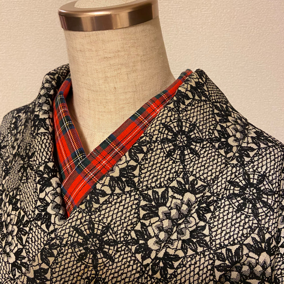 お洒落 半襟 ☆タータンチェック☆帯とおそろい 和装小物（帯・半襟