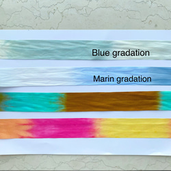 シルクリボン”Turquoise Gradation ”32mm幅 4枚目の画像