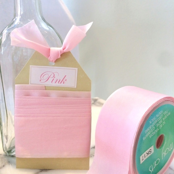 シルクリボン”Pink”32mm幅 1枚目の画像