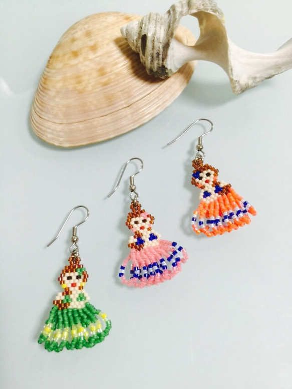 フラガールピアス デリカビーズ ピアス（その他） angelin 通販