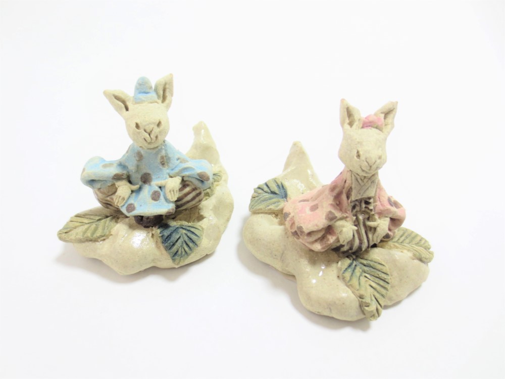 水玉うさぎ　－くものり雛人形－