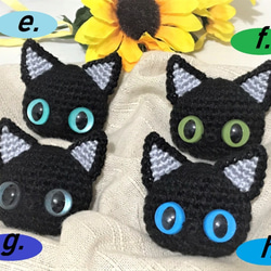 黒猫キーホルダーあみぐるみ☆受注製作品 5枚目の画像