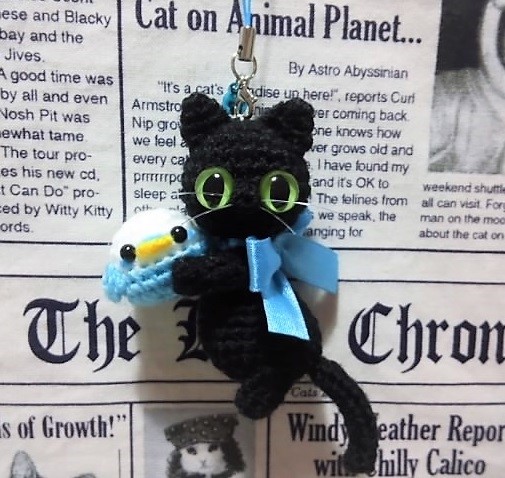 インコ  あみぐるみ ハンドメイド ジェル ホルダー インコ あみぐるみ ハンドメイド ジェル ホルダー