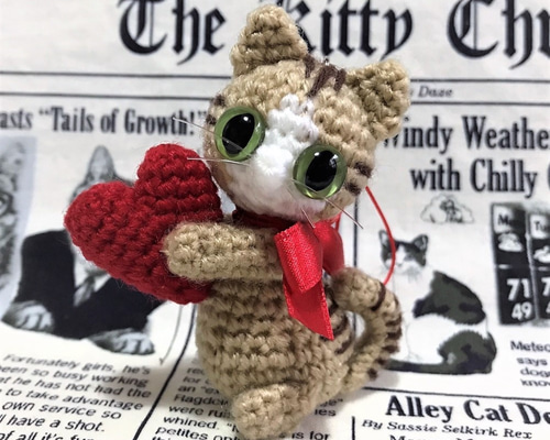 【専用】ハートといちごあみぐるみキーホルダーとストラップ 専用】ハートといちごあみぐるみキーホルダーとストラップ