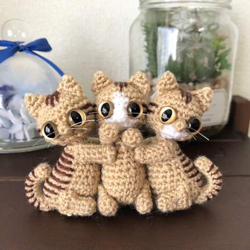 シャム猫＊手乗りサイズ☆あみぐるみ☆受注製作品 あみぐるみ