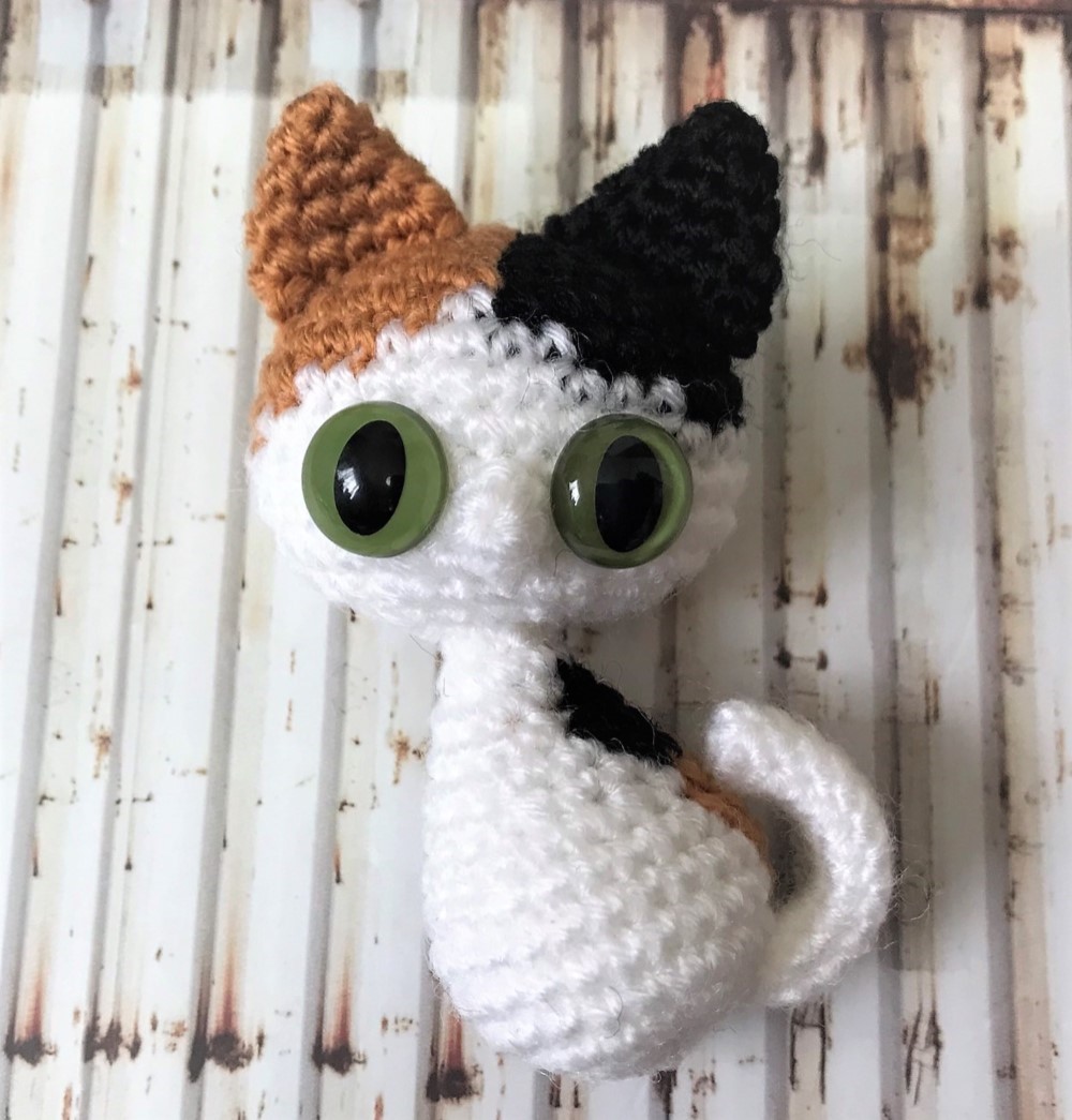 オーダーメイド 猫のあみぐるみキーホルダー すばや 