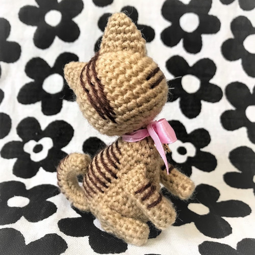 茶トラ猫＊手乗りサイズ☆あみぐるみ☆受注製作品 あみぐるみ