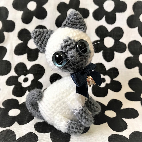 シャム猫*手乗りサイズ☆あみぐるみ☆受注製作品 あみぐるみ シャム猫*手乗りサイズ☆あみぐるみ☆受注製作品 あみぐるみ