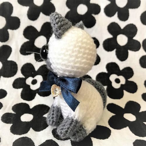 シャム猫＊手乗りサイズ☆あみぐるみ☆受注製作品 あみぐるみ