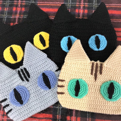【送料無料】手編み猫のポケット*ティッシュケース☆受注製作品 3枚目の画像