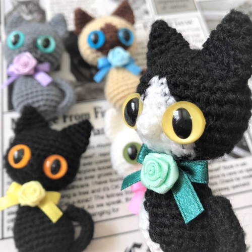 受注製作品【NEW】シャム猫さんあみぐるみ - Mignon Minette