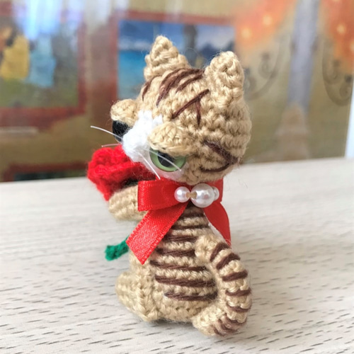 あみぐるみ レジン トラ猫ちゃん メルティハート キーホルダー他