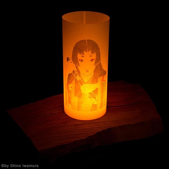 日本紙燈“公主”手繪LED的Andon 第7張的照片