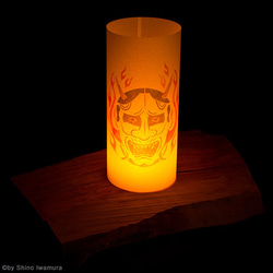 日本紙燈“智慧”手繪LED的Andon 第7張的照片