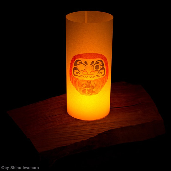 日本紙燈“達磨”手繪LED的Andon 第7張的照片
