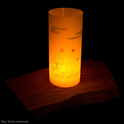 日本紙燈“波”手繪LED的Andon 第7張的照片