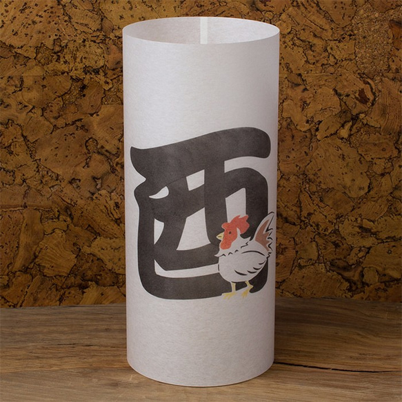 日本紙燈“金雞”手繪LED的Andon生肖 第2張的照片