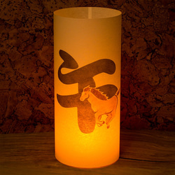 日本紙燈“馬”手繪LED的Andon生肖 第3張的照片