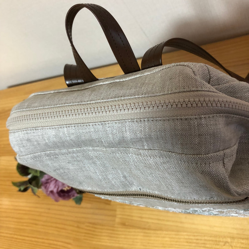 大人のリュック リネン×ケミカルレース リュック・バックパック tumugi 