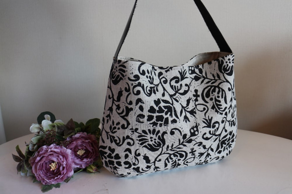 ワンショルダーバッグ インポートリネン（グレー系） トートバッグ  