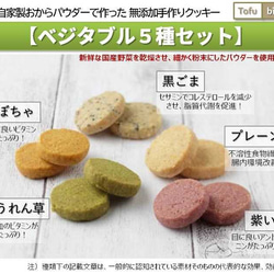 送料無料）無添加おから「Tofu biscuit」ベジタブル５種セット【８枚入×６袋】 1枚目の画像