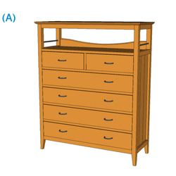 飾り棚チェスト_幅70cm高さ98cm_アンティーク風_4段桐引き出し