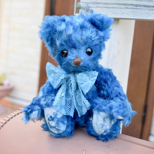 藍染テディベア（日本遺産:阿波本藍染） ぬいぐるみ むぎゅ♡べあ 通販