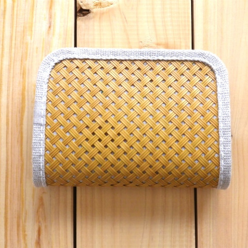 竹と麻の財布・小 四つ目編み漆仕上げ その他ミニ財布・コンパクト財布