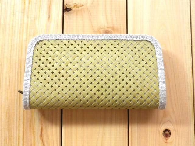 青竹と麻の財布・大　四つ目編み 11,550円