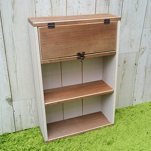 1番人気【送料込】☆カントリー風 コンパクトラック(パタパタ扉02） 棚