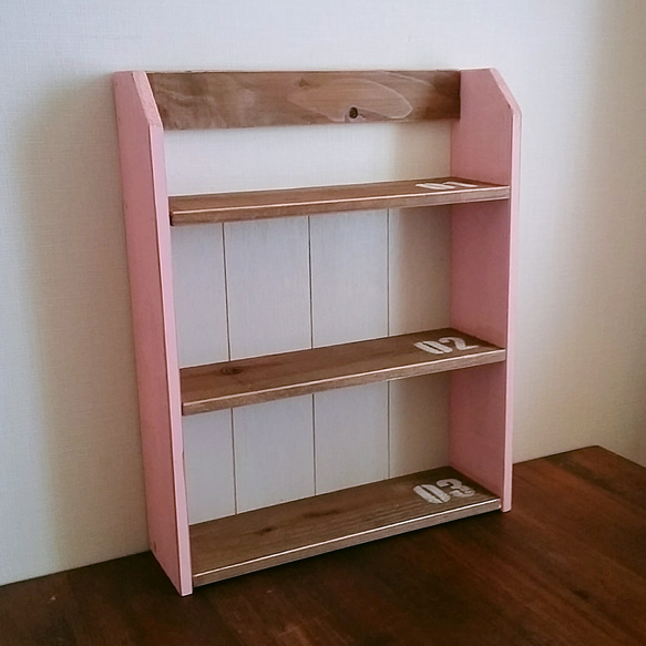 ☆カントリー風 マルチミニラック(ピンク) 棚・シェルフ・ラック