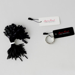 mini糸ロックス【ブラック/6㎝/100本入】 値札やタグ付け用糸