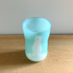海cup シロクマ　グレイシャーブルー　グラス　ビアグラス 3枚目の画像