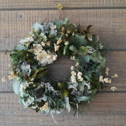 送料無料）ドライフラワークレッセントリース パンパスグラスと