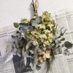 (送料無料)ドライフラワークレッセントリース　パンパスグラスと、 送料無料）ドライフラワークレッセントリース パンパスグラスと