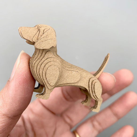 期間限定ポイント還元【工作キット】段々犬-Dachshund 4枚目の画像