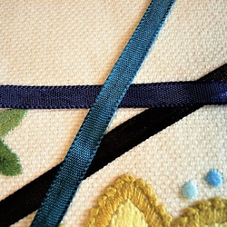 10m★MOKUBA リボン 巾8mm 3色から選択可 茶/青/緑 2枚目の画像