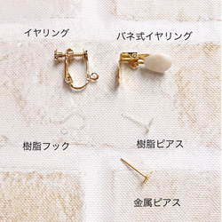 ウッドビーズ刺繍のタッセルピアス☆夏ピアス♡＋100円イヤリング変更可能です☺︎ 5枚目の画像