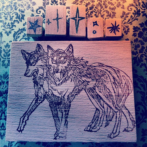 まろんさまオーダー分/狼 はんこ・スタンプ 黒鷹司 通販｜Creema  