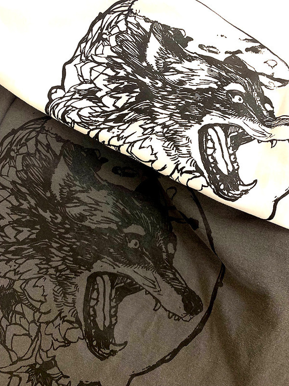 狼の涙／シルクスクリーンTシャツ 3枚目の画像