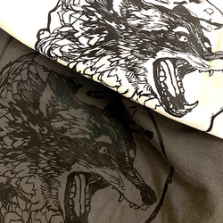 狼の涙／シルクスクリーンTシャツ（白Tタイプ：XL） 3枚目の画像