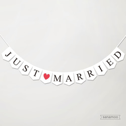 8色からご選択可能｜JUST MARRIEDガーランド 1枚目の画像