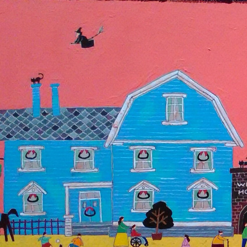 奥村ユズル水彩画原画魔女カフェ