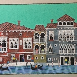 北欧 ノルウェー ベルゲン ヨーロッパ 風景画 版画 絵画 額縁