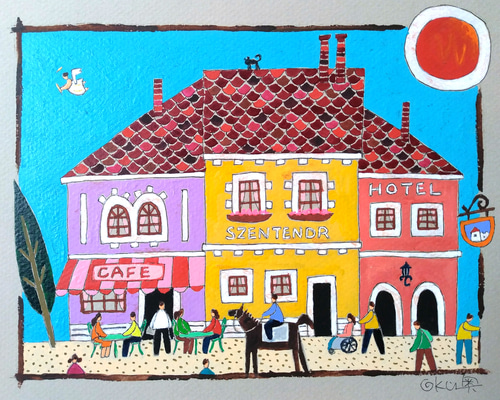 ハンガリーのセンテンドレ 絵画 奥村ユズル 通販 6795242｜Creema