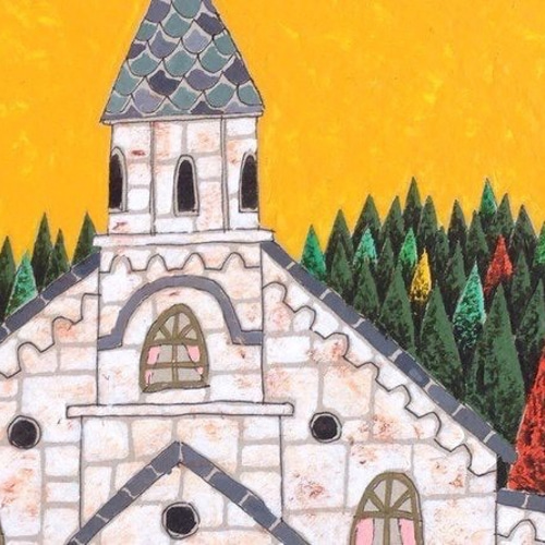 奥村ユズル　水彩画原画　アルプスの小さな教会 奥村ユズル 水彩画原画 アルプスの小さな教会