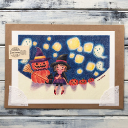 原画】貼り絵❤︎終わらない夜の物語 イラスト wonder woods 通販