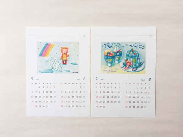 色えんぴつ画 カレンダー2018【Sサイズ】 5枚目の画像