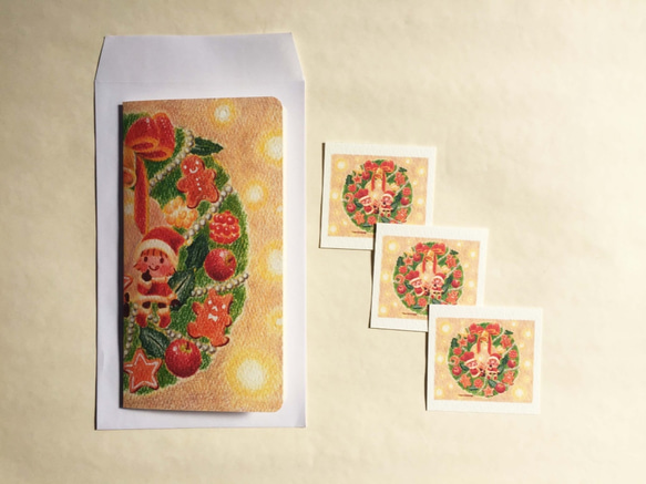聖誕花環折疊卡編號105 第2張的照片